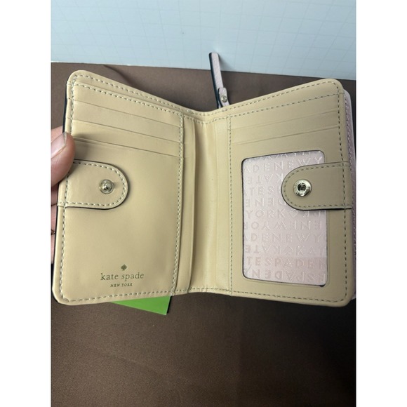 Kate Spade New York Leila Medium Compact Bifold Wallet Leather Pink‎ - Picture 3 of 5